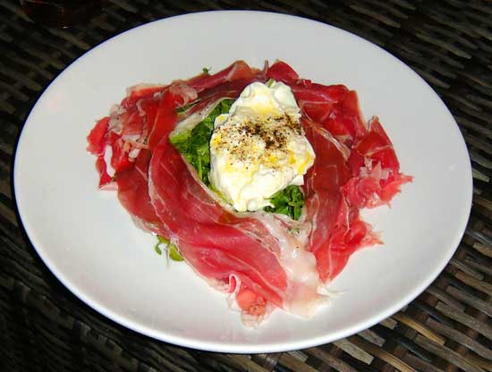 ferraros 2 burratta prosciutto